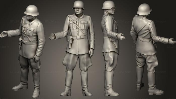 Military figurines (A man in a military uniform, STKW_0498) 3D models for cnc
